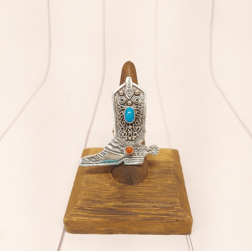 Cowboy Boot STATEMENT RING Sz8 - Picture 1 of 10